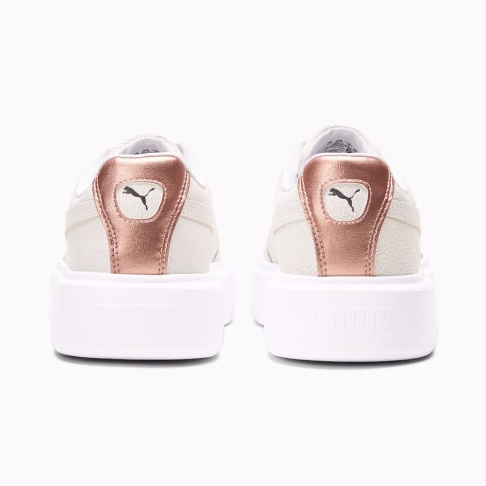 Puma Women's Athletic Shoes - White and Cream and Rose Gold